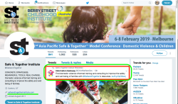 @SafeandTogether Institute| S&T Twitter Acct Profile featuring Feb2019 Aussie Conf + 2d Asia Pacific S&T(™) Model Conf (Joined Aug2011, CantonCT) ~~Screen Shot 2018-10-15 at&nbsp;8.36
