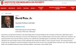 DAVID PATE ~>>CFFPP and UWI’s IRP (Institute for Resrch on Poverty) (Faculty pages) + detailed CV Excerpts (cf LGH|FCM post -9TC) (revealing!) ~~15 SShots 2019May15 Wed PST @4.22.20 PM.png&nbsp;1