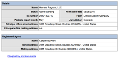 Hemera Foundation | Caroline E Pfohl, reg agent for ‘Hemera Regnant, LLC’ (3011 Broadway St, Boulder CO formed May 25, 2010, still in good standing) Screen Shot 2019-06-14 at 8.22.29 AM