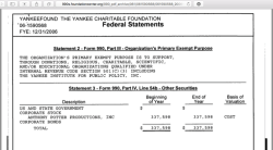 YANKEE CHARITABLE FNDTN 990s 2006, 2002 (EIN#061590568,GregGunderson) Mystery Unravelled –see AnthonyPotterProdux has 2 difft BusIDs Here, #0175787 LastRept2013 WmHCAMPBELL CPA 26 NAUBUC AVE GLASTONBURY 2019July23 PST @1.54.48&nbsp;PM