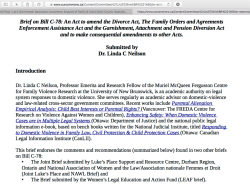 Brief on Bill C-78 by Linda C Nelson (sometime btw April2018, B4 June 21, 2019?) seeAlso CREVAWC~~ 2019Aug20 Tue PST @4.53.00&nbsp;PM