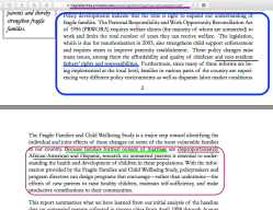 FFCWS (found at Fatherhood’gov) Ten-page only 2003 Baseline Report, Front page, PRWORA excerpt, back page ~~Screen Shot 2019-08-18 at 5.38.51&nbsp;PM