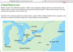 London Ontario Canada (geographic showing nearby US States, bodies of water) ~~Screen Shot 2019-08-26 at 3.50.48&nbsp;PM