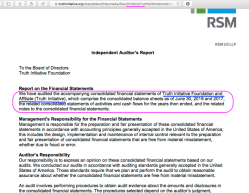‘Truth Initiative Foundation and Affiliate’ Audited Consolidated FS FYE2018,2017 Consolidated (YEJun30| my 1st look at ’em) ~~28 images (seeAlso pdf), 2019Aug15 PST @1.38.25&nbsp;PM