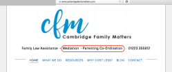 CfM means ‘CambridgeFamilyMatters.com’ (℅ #CoP4C Mar 21 2019 AFCC-Cafcass Conference, @BelindaAJones)~~> some Screen Shot 2019-10-23 at 1.31.20&nbsp;PM