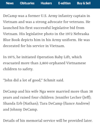 ‘Controversial former senator JohnDeCamp dies’ Lincoln Journal-Star, JoAnne Young, Aug 1, 2017 (cf Franklin Coverup)~~2 SShots 2019Oct26 Sat PST@1.08.47&nbsp;PM