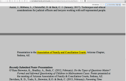 Connie Beck PhD (Psych) (Beck,CJA) UnivAZ Tucson ~~ Faculty Pg & CV~> AFCC NOT undercover (See Also Bruce D Sales PhD,JD (1960s,1973) mentor ~~19 Screen Shot 2019-11-08 at 4.15.09 PM&nbsp;14