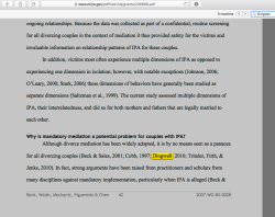 ‘IntimatePartnerAbuse in DivMed’tn|Outcomes frm a Long-Term Multi-cultural Study’, NCJRS.gov.doct236868, Dec2011, NIJ Grant#2007WG-BX-0028, by Beck,ConnieJA+4 (℅ SrchResults ‘Dingwall’)~~ SShot 2019Nov08 @3.41.57 PM&nbsp;11