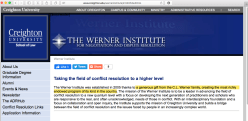 Werner Institute at Creighton Univ + Creighton Univ School of Law (294 enrolled 2018-2019) ~~ SShots 2019Nov23 Sat PST @5.40.45&nbsp;PM