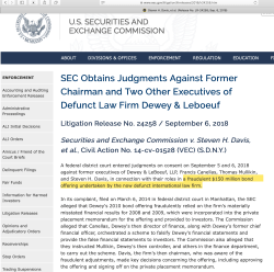 re Dewey & LeBouef LLP (& 3 men) 6Sept2018 ‘Litigatn Relecase No 24258 re Civil Action No. 14-cv-01528 (VEC) (SDNY) (wrist-slap consequences…)~~(in 2 SShots 2020May10 Sun @ 6.32.27&nbsp;PM