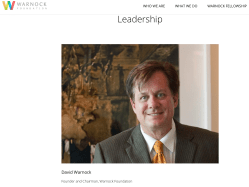 David Warnock of The Warnock Foundation Screen Shot 2020-07-03 at 4.30.21&nbsp;PM