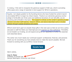 Joan Meier and GW Law Announce New National Family Violence Law Center (MyEmail.ConstantContact.com, 100% undated but must be 2019 (2020 add-on?) ~~2022.Apr.01 Fri PST @ 5.39.45&nbsp;PM
